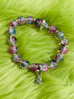 Glass “Bunny” Charm Beaded Bracelet