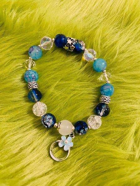 Glass “Blue Star” Bracelet